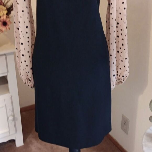 Danny and Nicole LBD With Polka Dot Sleeves. Quiet Luxury - Picture 3 of 10
